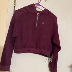 Girls Limited Too Purple Zip Crop Sweater size Medium (10)